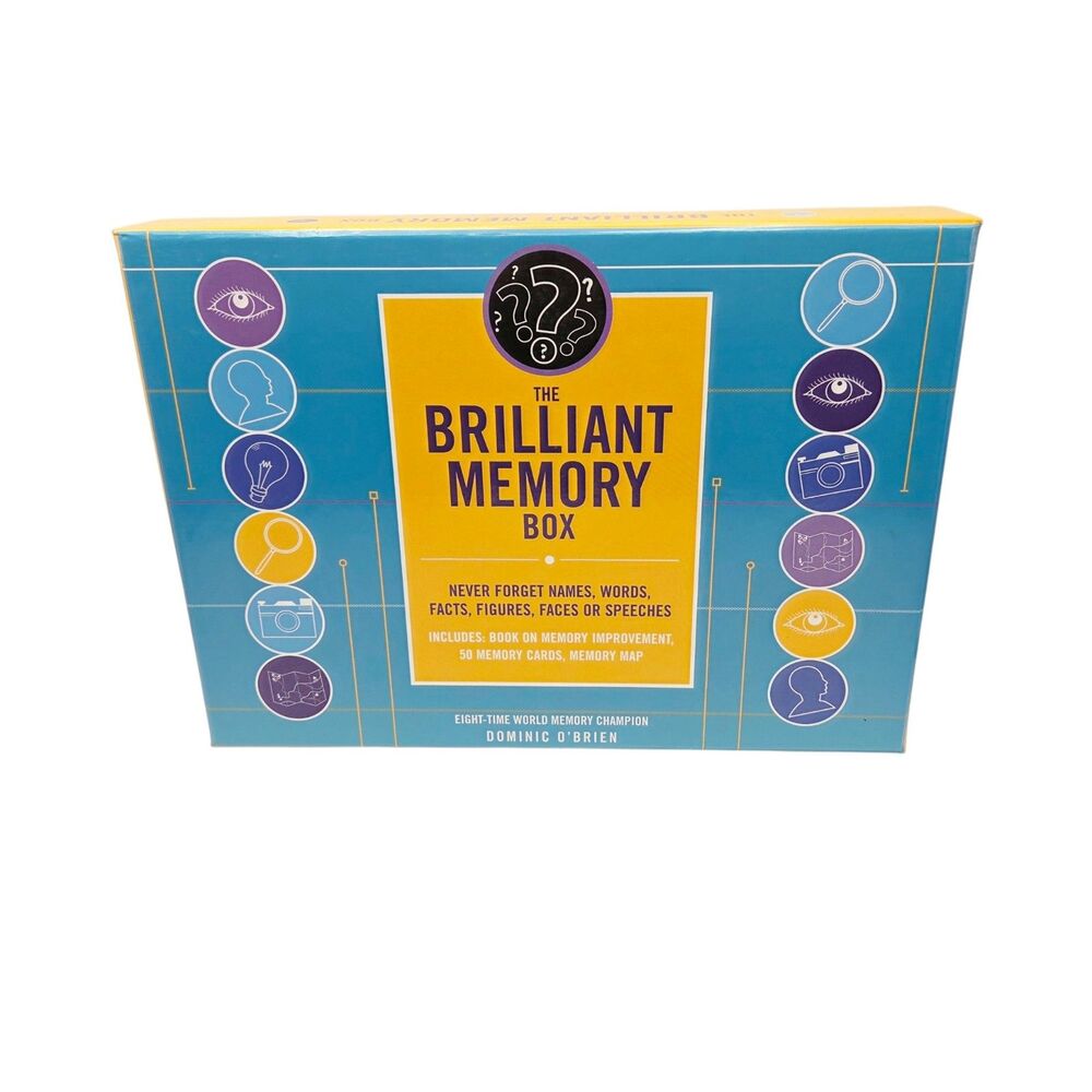The Brilliant Memory Box Dominic O'Brien Memory Training Kit Book Cards Map